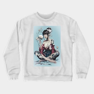 Geisha and skull 6603 Crewneck Sweatshirt